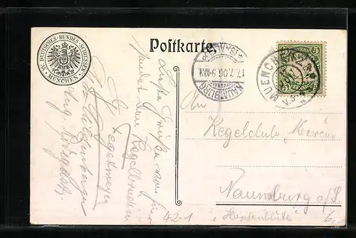 AK München, XV. Deutsches Bundesschiessen 1906, Festhalle