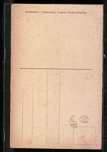 AK Goch, Marktpartie mit evangel. u. kath. Kirche