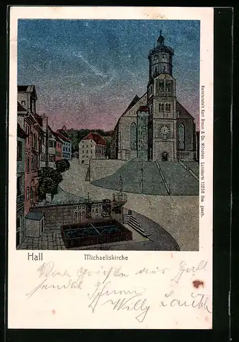 Luna-AK Hall, Marktplatz mit der Michaeliskirche