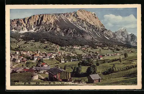 AK Cortina, Blick auf den Ort mit Berglandschaft