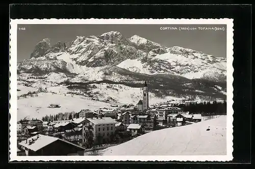 AK Cortina, Ortsansicht aus der Vogelschau