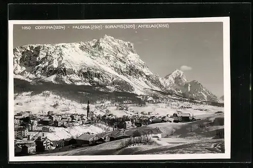 AK Cortina, Ortsansicht mit Berglandschaft