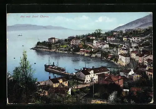 AK Ika, Ortsansicht mit Insel Cherso