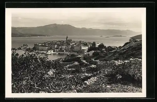 AK Korcula, Gesamtansicht aus der Vogelschau