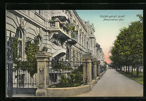 AK Osijek, Osijek-gorni grad: Aleksandrova ulica