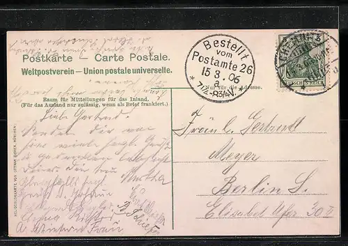 AK Chemnitz, Körnerplatz mit Kirche und Körnerdenkmal