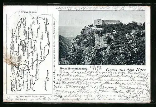 AK Thale /Harz, Hotel Hexentanzplatz