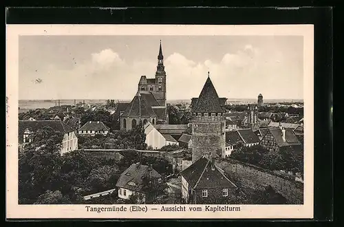 AK Tangermünde /Elbe, Aussicht vom Kapitelturm