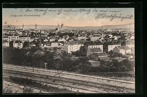 AK Zittau, Stadt vom Kummersberg