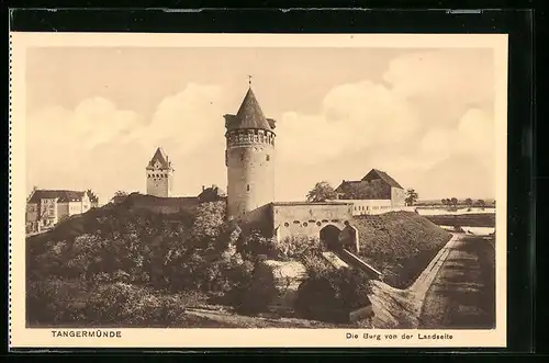AK Tangermünde, Die Burg von der Landseite