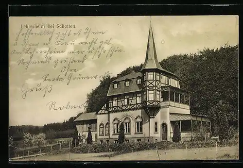 AK Schotten, Lehrerheim im alten Fachwerkhaus