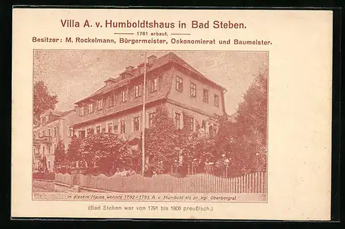 AK Bad Steben, Villa A. v. Humboldtshaus