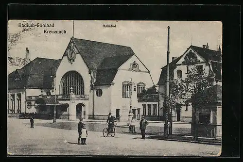 AK Kreuznach, Blick zum Bahnhof