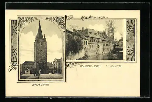 AK Aschersleben, Am Dammtor mit Johannisturm