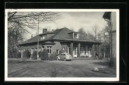 AK Gütersloh, Kurhaus Güthenke mit Auto