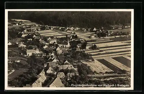 AK Bleibach i. B., Fliegeraufnahme des Ortes
