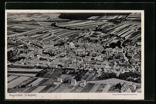 AK Dingelstädt /Eichsfeld, Fliegeraufnahme des Ortes