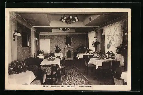 AK Hamburg-Altona, Hotel Itzehoer Hof, Weinzimmer