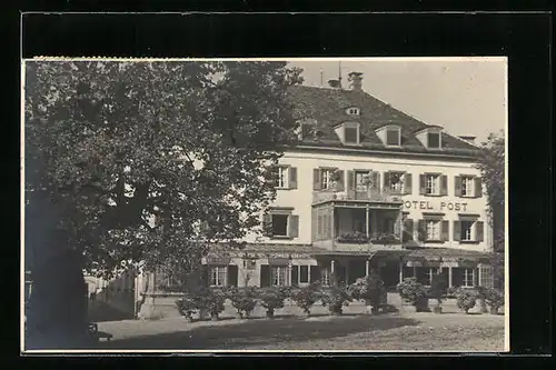 AK Heiligenberg, Hotel Post mit Vorgarten