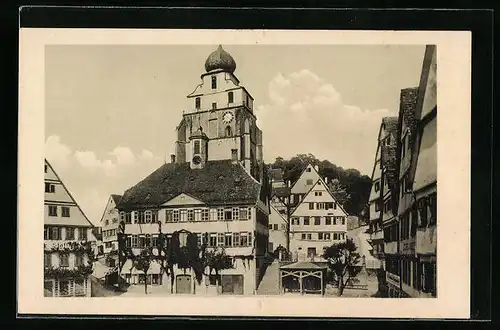 AK Herrenberg, Partie am Marktplatz