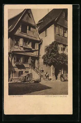 AK Tübingen, Alte Häuser, Neustadtgasse