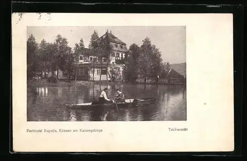 AK Kössen am Kaisergebirge, Teilansicht des Parkhotels Kapelle