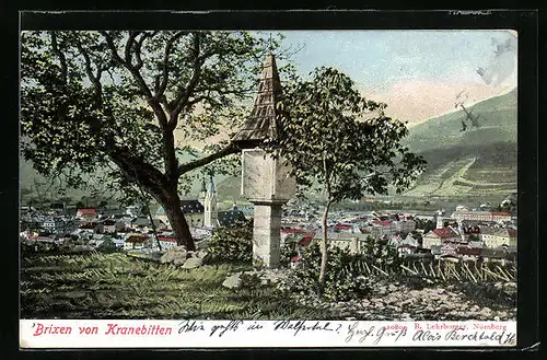 AK Brixen, Die Stadt vom Kranebitten aus gesehen