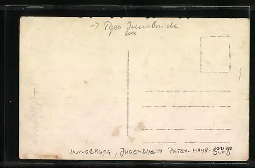 AK Innsbruck, Jugendheim Peter-Mayr-Bund, Gedenksteinenthüllung 1920