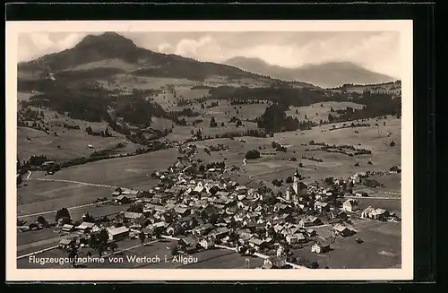 AK Wertach i. Allgäu, Gesamtansicht vom Flugzeug aus