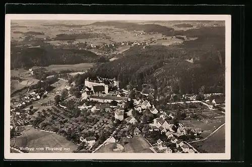 AK Wolfegg, Ortsansicht vom Flugzeug aus