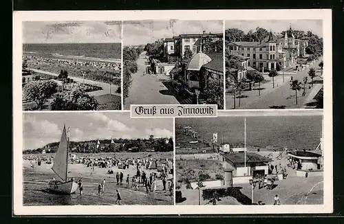 AK Zinnowitz, Besucher am Strand und Meeresblick