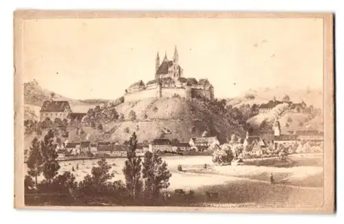 Fotografie unbekannter Fotograf, Ansicht Schwäbisch Hall, Blick auf die Stadt mit der Comburg