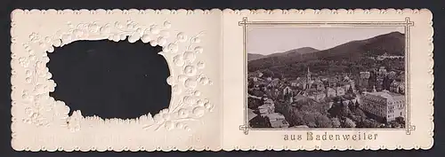 Fotografie unbekannter Fotograf, Ansicht Badenweiler, Stadtansicht mit der Kirche, 1899