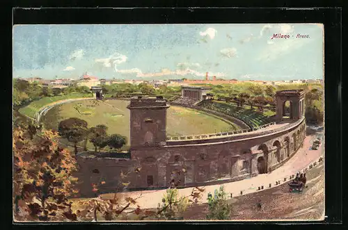 Künstler-AK Milano, Arena