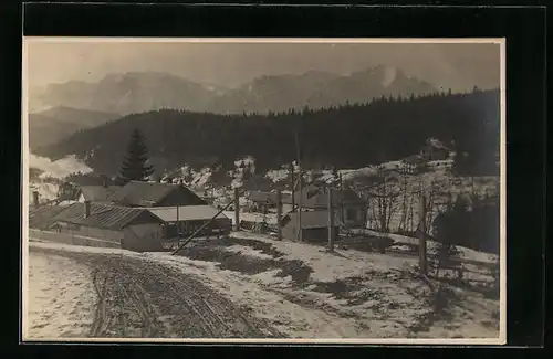 AK Butschetsch, Ortsansicht im Schnee
