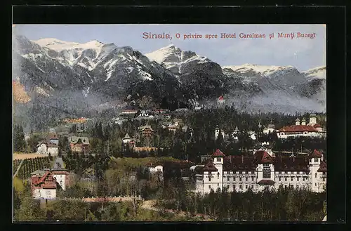 AK Sinaia, O privire spre Hotel Caraiman si Munti Bucegi