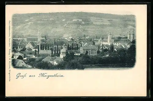 AK Mergentheim, Teilansicht aus der Vogelschau