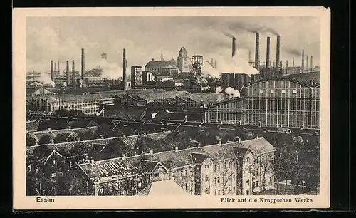 AK Essen, Blick auf die Kruppschen Werke