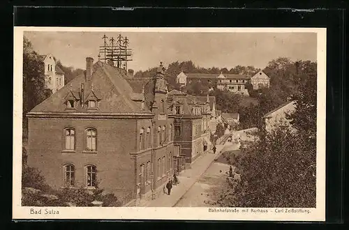 AK Bad Sulza, Bahnhofstrasse mit Kurhaus