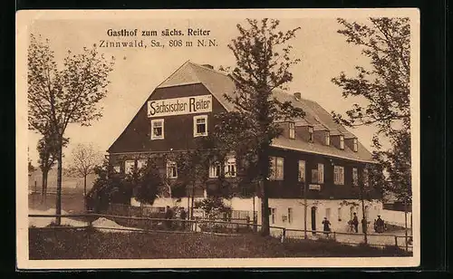 AK Zinnwald, Gasthof zum sächs. Reiter