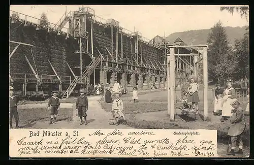 AK Bad Münster a. St., Am Kinderspielplatz