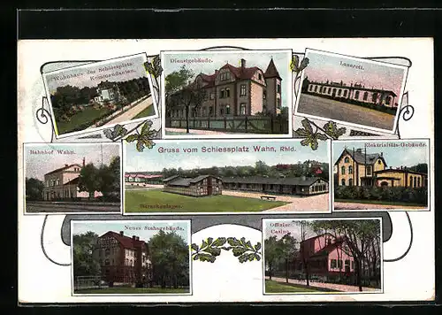 AK Köln-Wahn, Schiessplatz, Barackenlager, Offizier-Casino, Lazarett