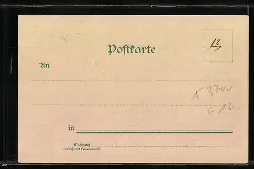 Künstler-AK Wernigerode, Schloss Wernigerode