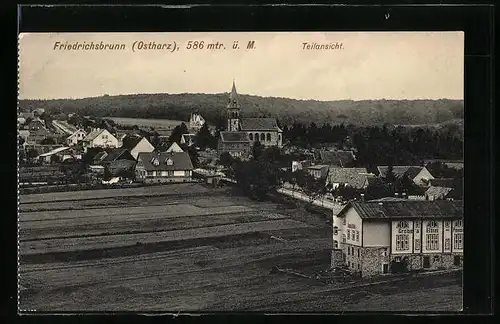 AK Friedrichsbrunn /Ostharz, Teilansicht