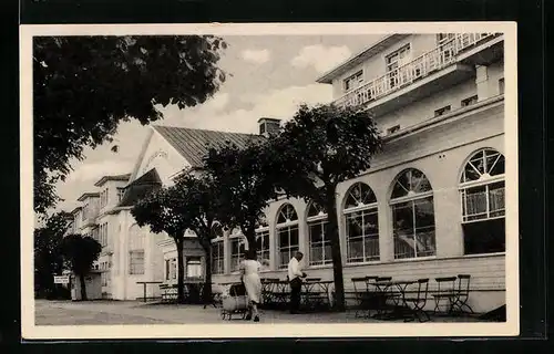 AK Bansin, Strassenpartie mit Cafe