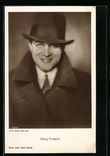 AK Schauspieler Willy Fritsch mit Hut