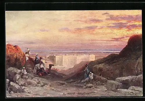 Künstler-AK Helouan, Al-Hayat