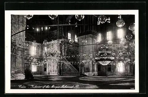 AK Cairo, Interior of the Mosque Mohamed Ali