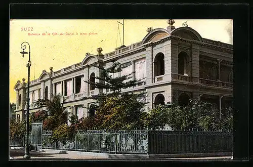 AK Suez, Bureaux de la Cie. du Canal à terre pleine