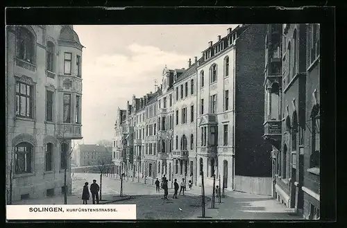 AK Solingen, Blick in die Kurfürstenstrasse